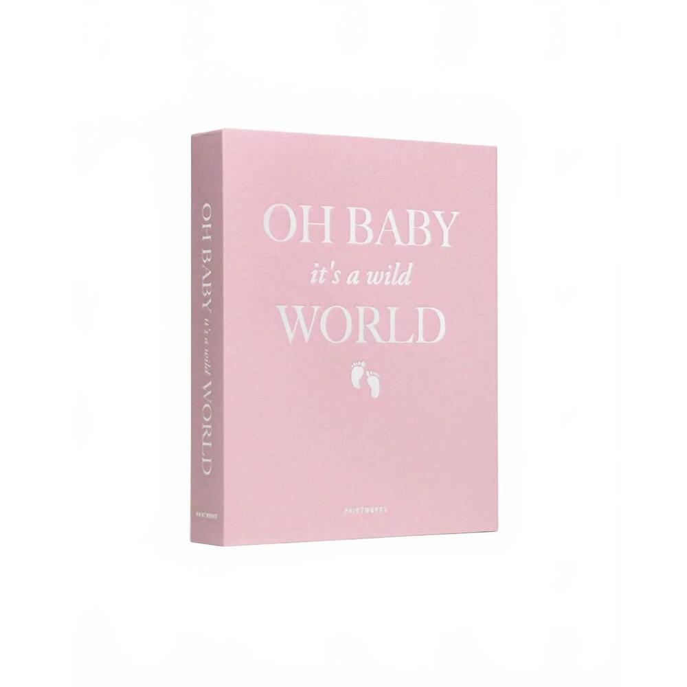 NEW PRINTWORKS baby it's a wild world photo album in pink